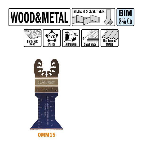 45 mm. Bi-metaal multitool voor hout en metaal 1st. (Universeel)-0