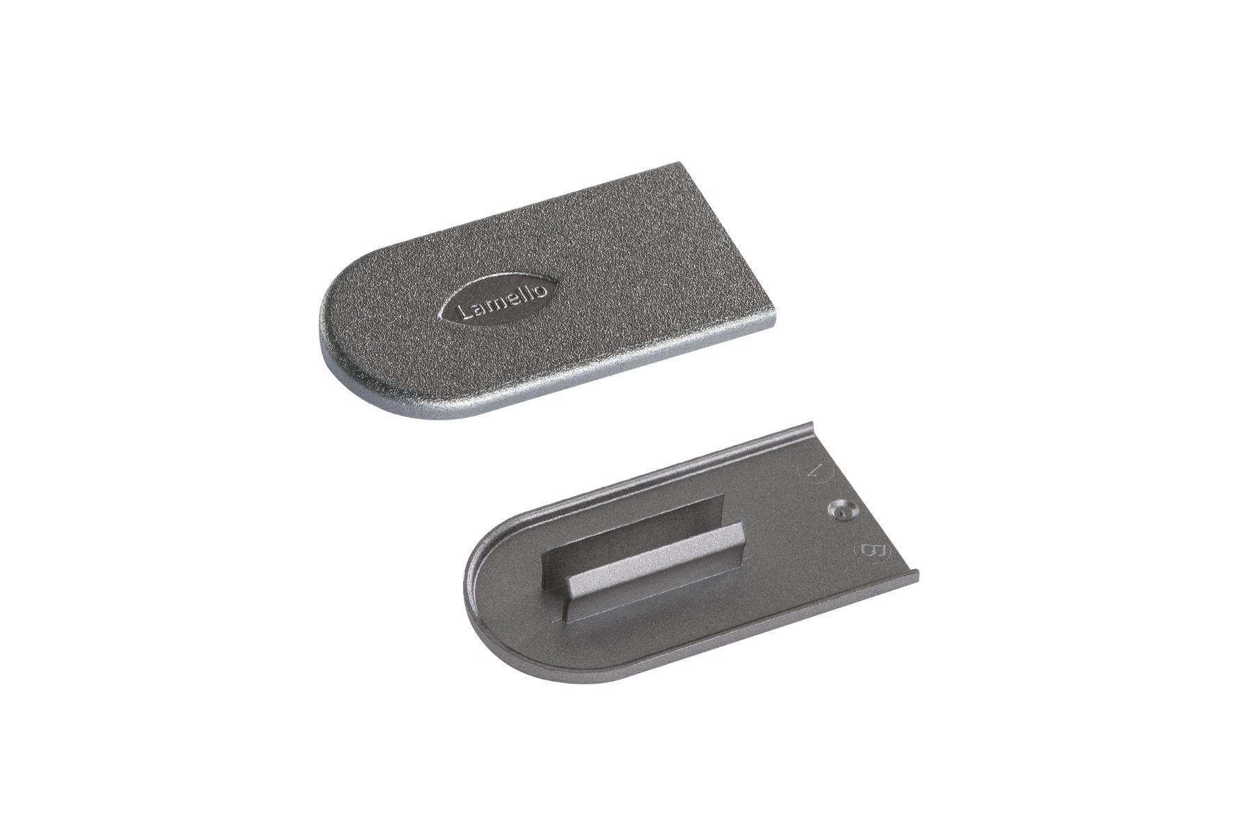 Cabineo Afdekkap metal look staal donker, 100 stuks-0