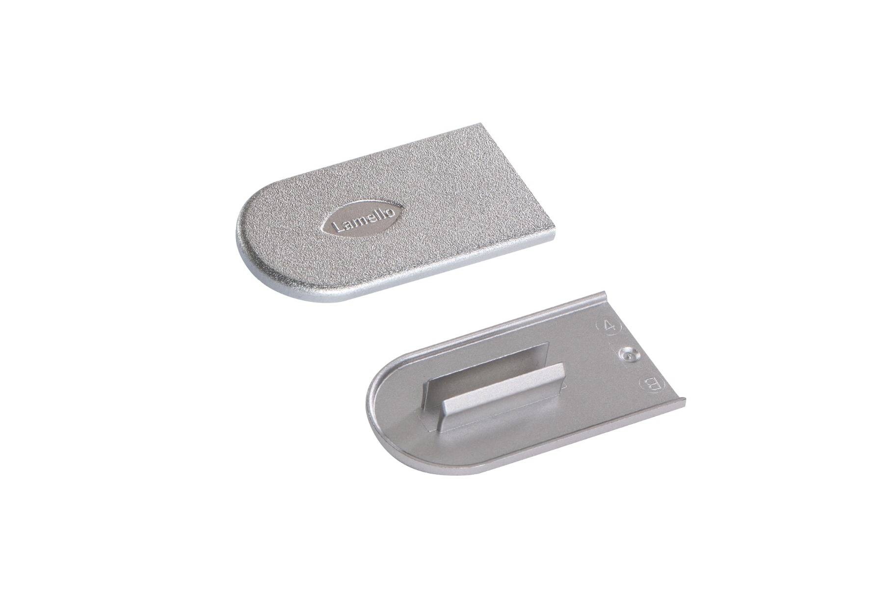 Cabineo Afdekkap metal look zilver, 100 stuks-0