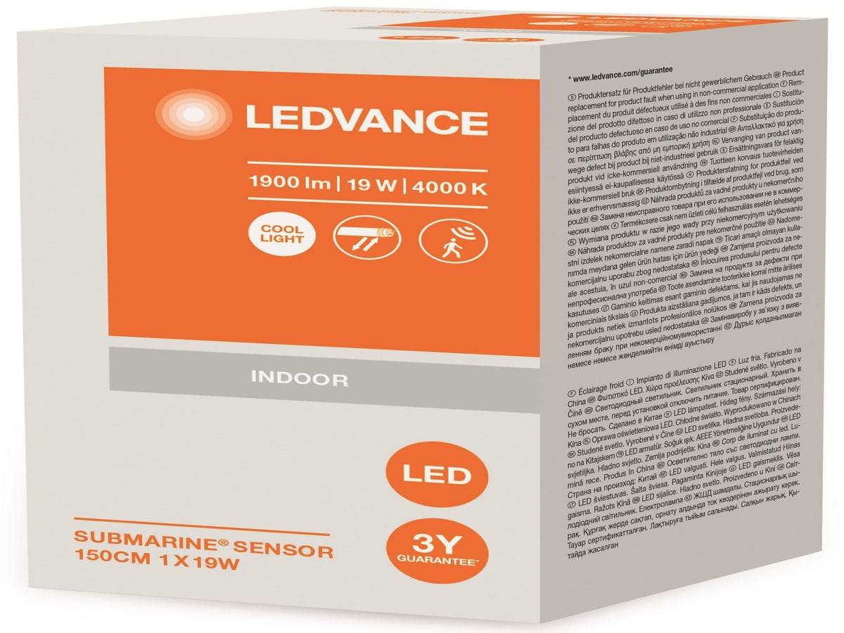 LEDVANCE SUBMARINE SENSOR Lamp voor vochtige ruimte LED LED vast ingebouwd 19 W Neutraalwit Grijs-2