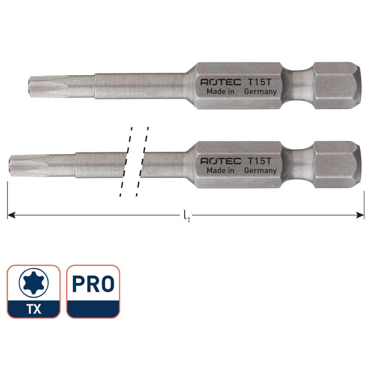 Krachtbit T 15 L=50, E6.3, BASIC (vpe 10)-0
