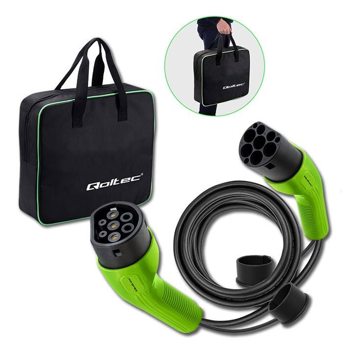 Qoltec 52472 EV-kabel Type 2 voor auto-opladen | 230V | 7 kW | 32A | 5m-2