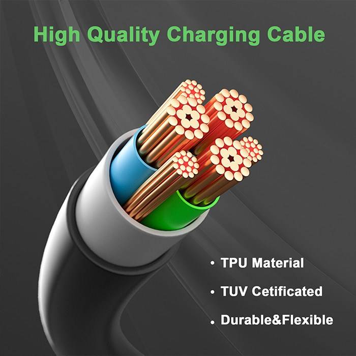 Qoltec 52472 EV-kabel Type 2 voor auto-opladen | 230V | 7 kW | 32A | 5m-4