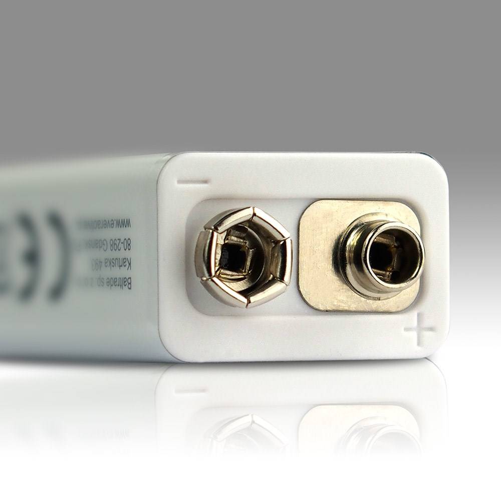 Oplaadbare everActive 6F22/9V Li-ion batterij 550 mAh met USB Type-C-3