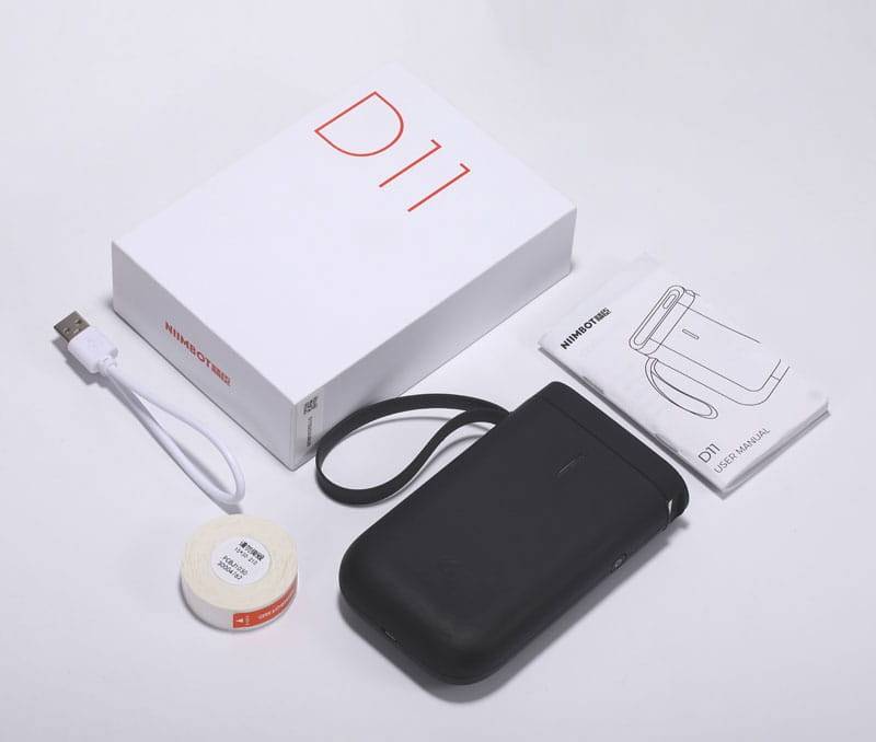 NIIMBOT D11 Labelprinter Warmtetransmissie 203 x 203 dpi Etikettenbreedte (max.): 12 mm Bluetooth, Werkt op een accu-3