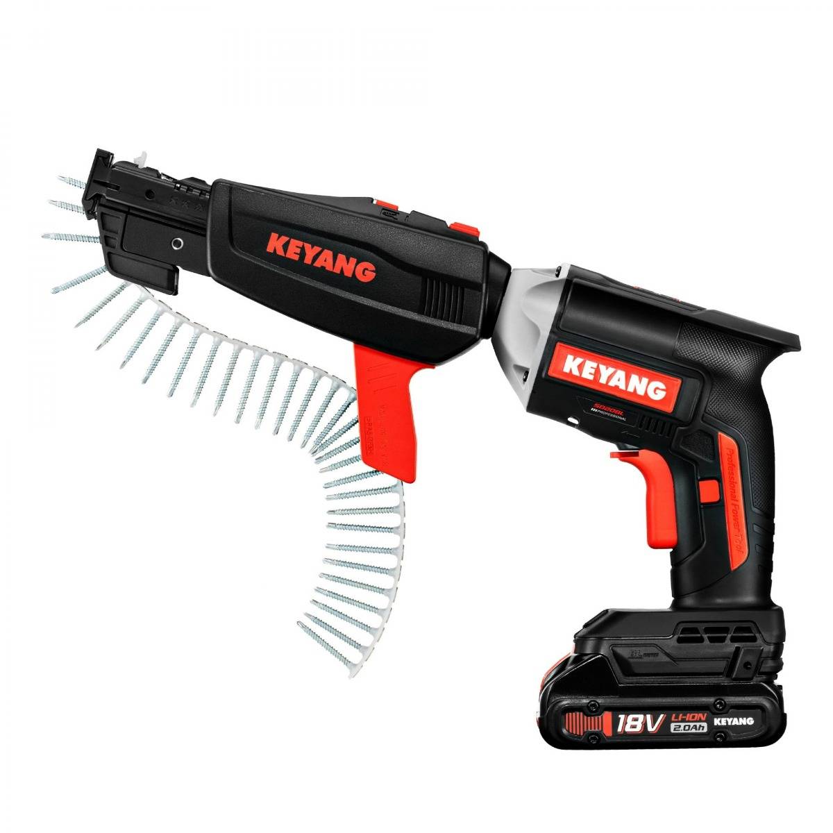 Keyang SD20BL accu gipsplaatschroefmachine 18V (20V max) set (2x 5.0Ah accu) in koffer-0