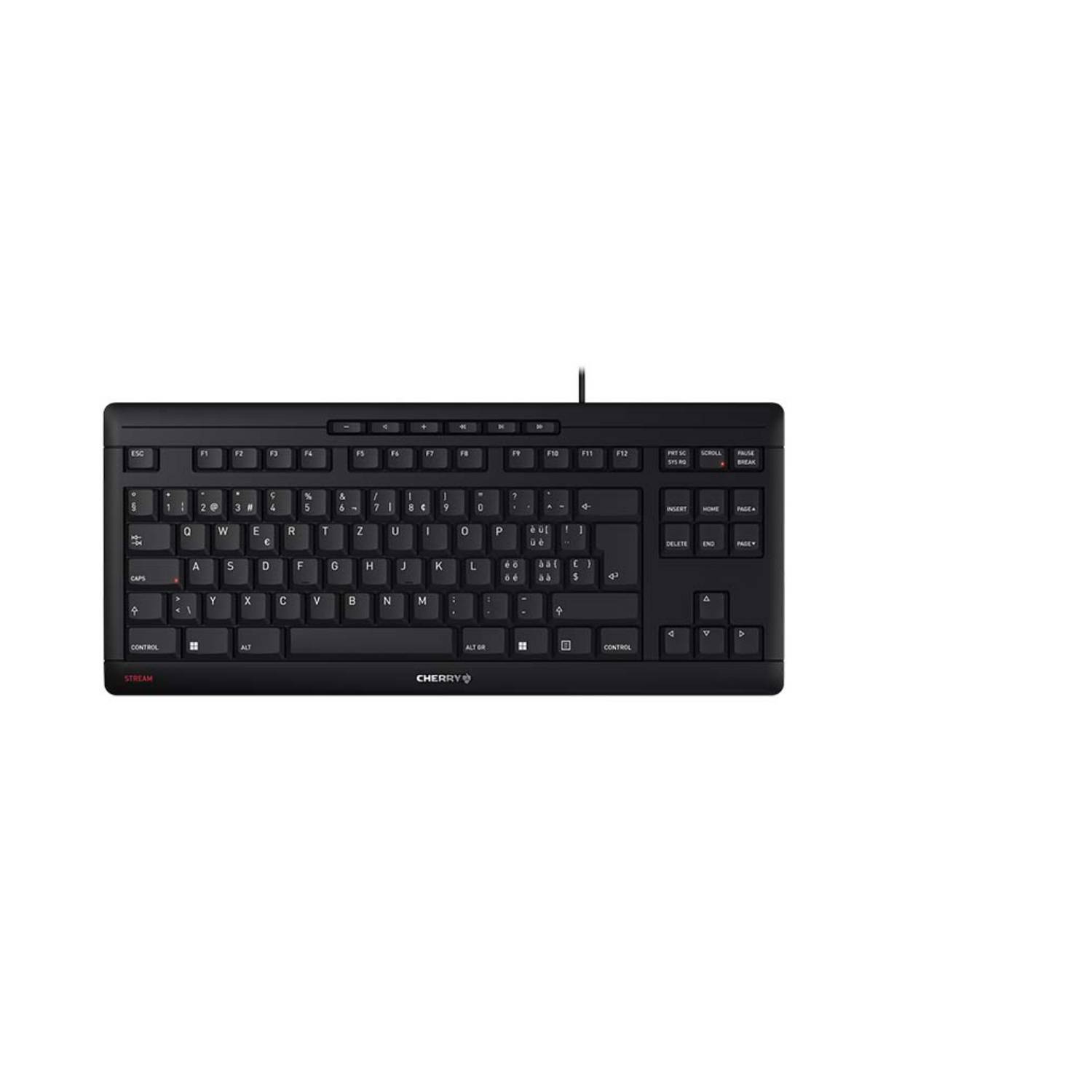 CHERRY STREAM KEYBOARD TKL toetsenbord Universeel USB QWERTZ Zwitsers Zwart-2