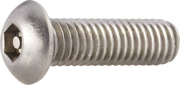 TOOLCRAFT 886968 Platkopschroeven M5  20 mm Binnenzeskant (inbus) met stift    RVS A2 10 stuk(s)