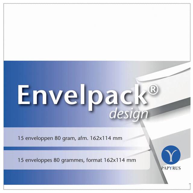 Envelop Papyrus Envelpack Design C6 114x162mm wit 894406 15 stuks-0