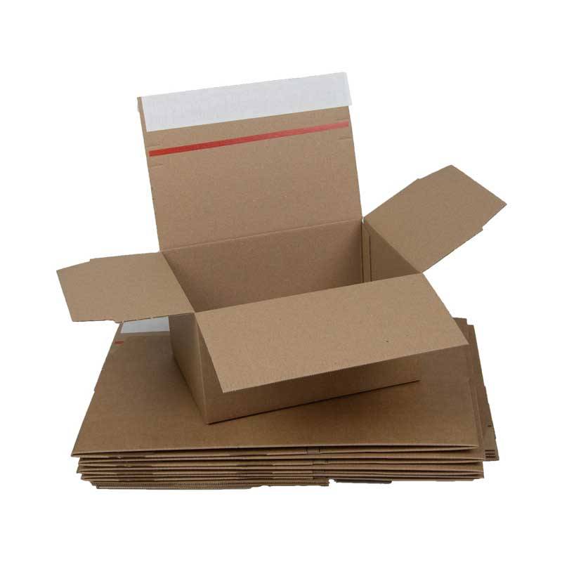 Autolockdoos enkelgolf 230 x 160 x 80 mm bruin | 10 stuks-0