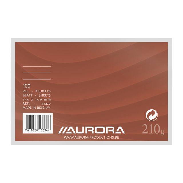 Aurora 5411028705252 Aurora - Systeemkaart 150x100mm lijn koplijn 210gr | 10 stuks-0