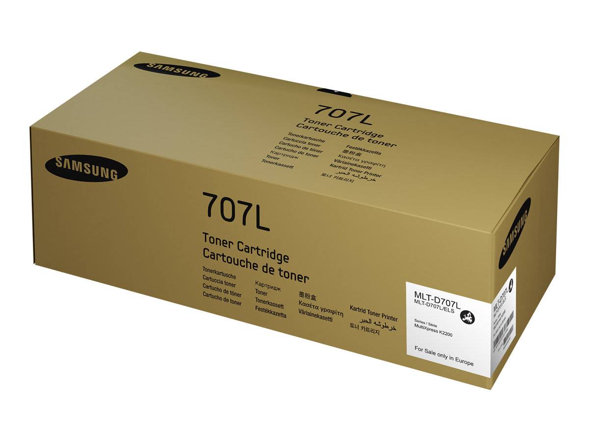 HP vervangt de zwarte tonercartridge Samsung MLT D707L/ELS-0