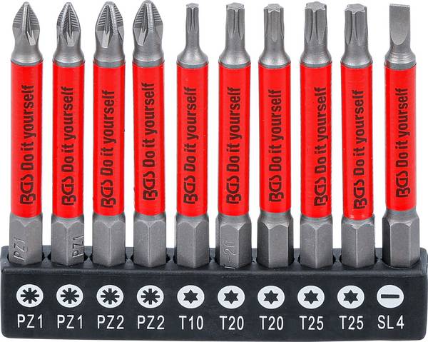 BGS Technic 4831 Bitset Plat, Kruiskop Pozidriv, T-profiel