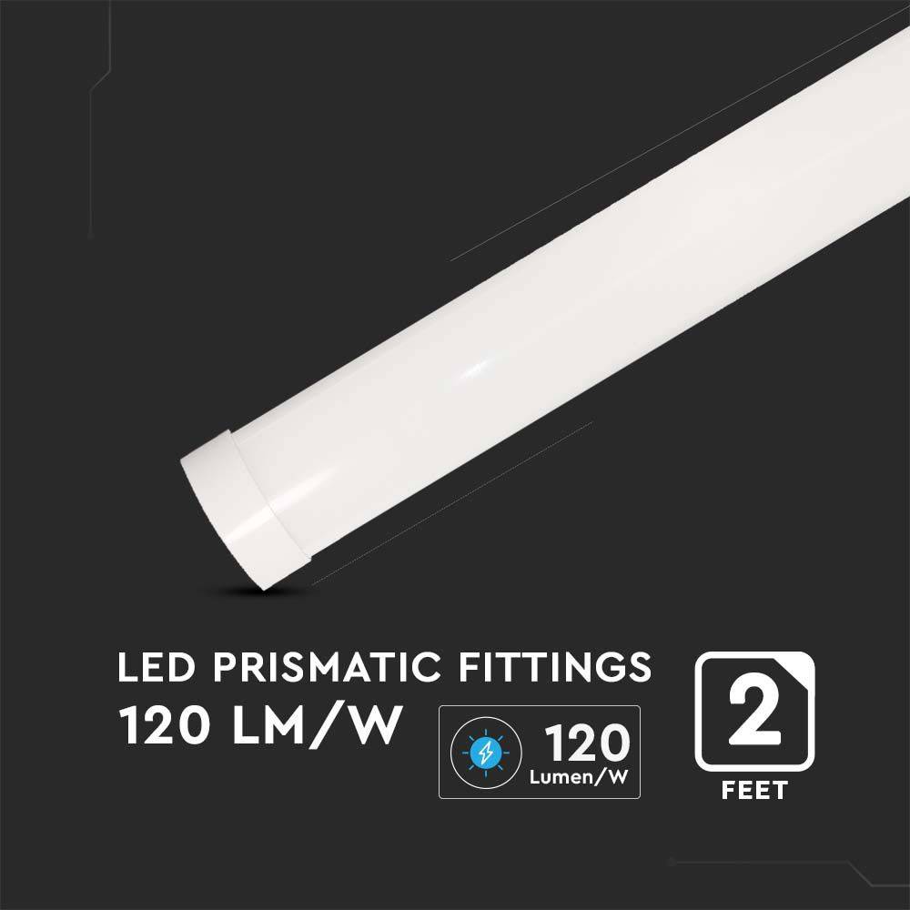 V-TAC VT-8-20-N Prismatische LED Armaturen - Samsung - 120lm/w - IP20 - Wit - 20W - 2400 Lumen --1