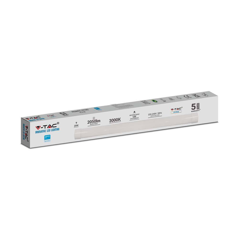 V-TAC VT-8-20-N Prismatische LED Armaturen - Samsung - 120lm/w - IP20 - Wit - 20W - 2400 Lumen --3