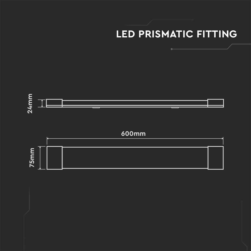 V-TAC VT-8-20-N Prismatische LED Armaturen - Samsung - 120lm/w - IP20 - Wit - 20W - 2400 Lumen --4