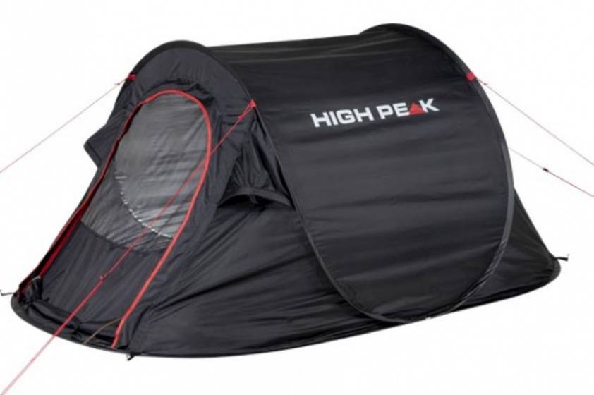 High Peak Tunnel Tent Vision 3 Black - 3 Persoon - Waterdichte Buitentent 2 m - N0937-2