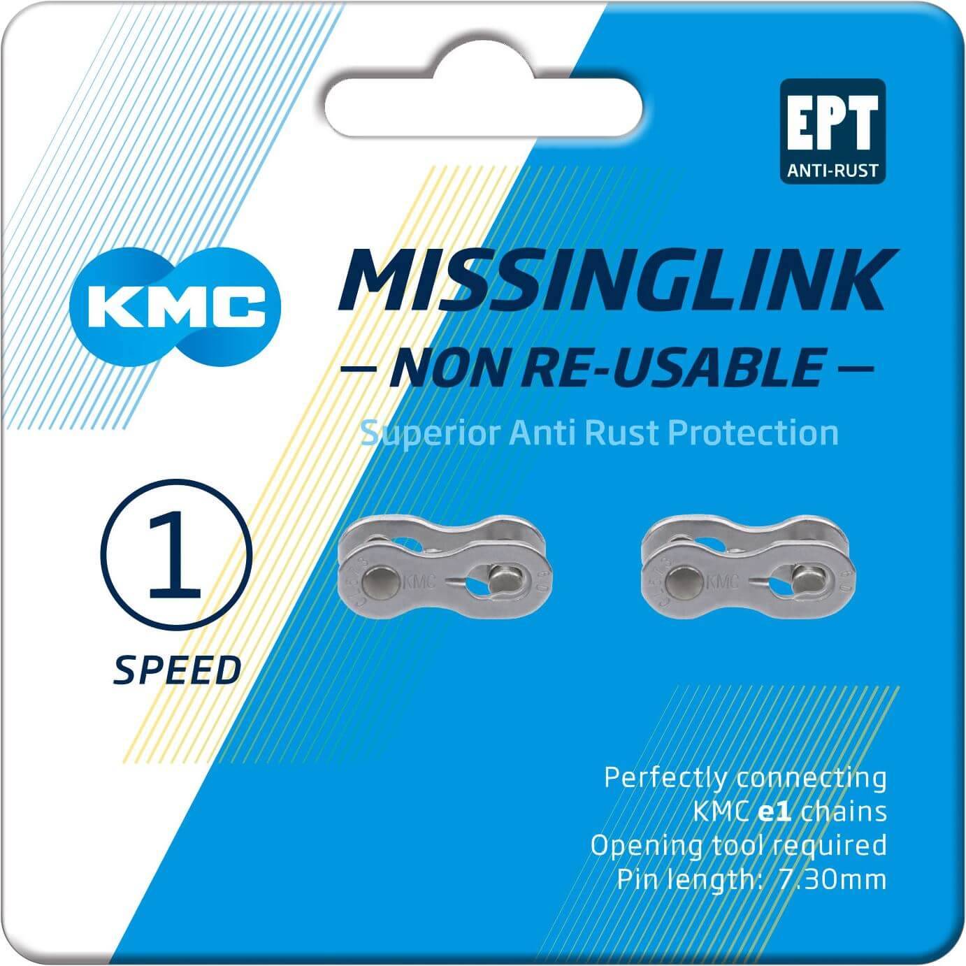 KMC MissingLink E1 E8 EPT, 3 32, 2 stuks, zilverkleurig 47155758968614715575896861-0