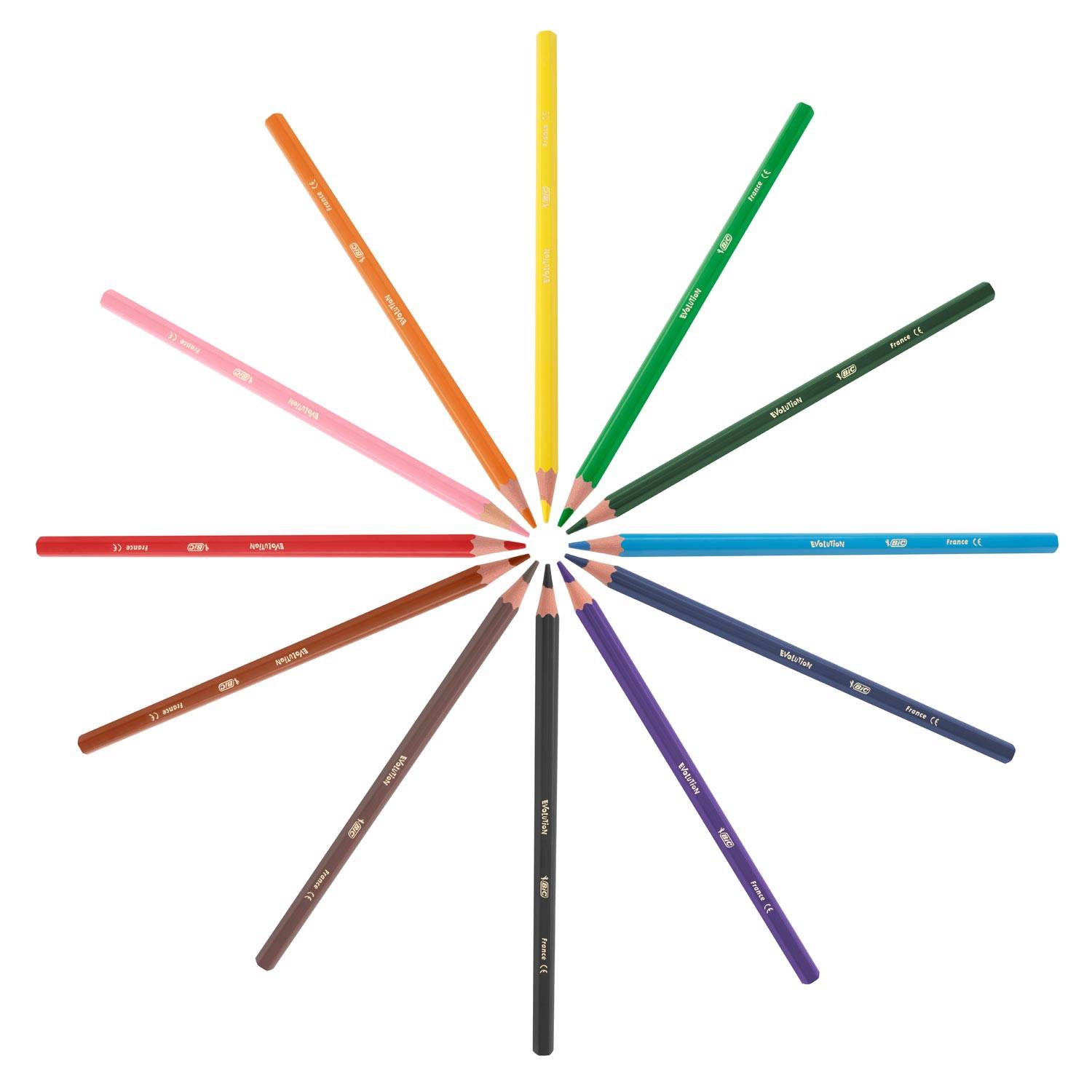 Bic kleurpotloden ecolutions evolution kunsthars assorti 12 stuks 32702200609633270220060963-1