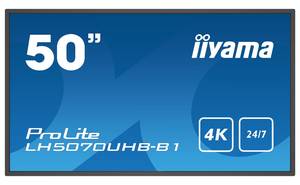 Conrad Iiyama ProLite LH5070UHB-B1 Digital Signage display Energielabel: G (A - G) 125.7 cm (49.5 inch) 3840 x 2160 Pixel 24/7 ... aanbieding