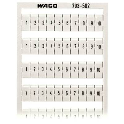 WAGO 793-502 Markeringskaarten Opdruk: 1 - 10 1 stuk(s)