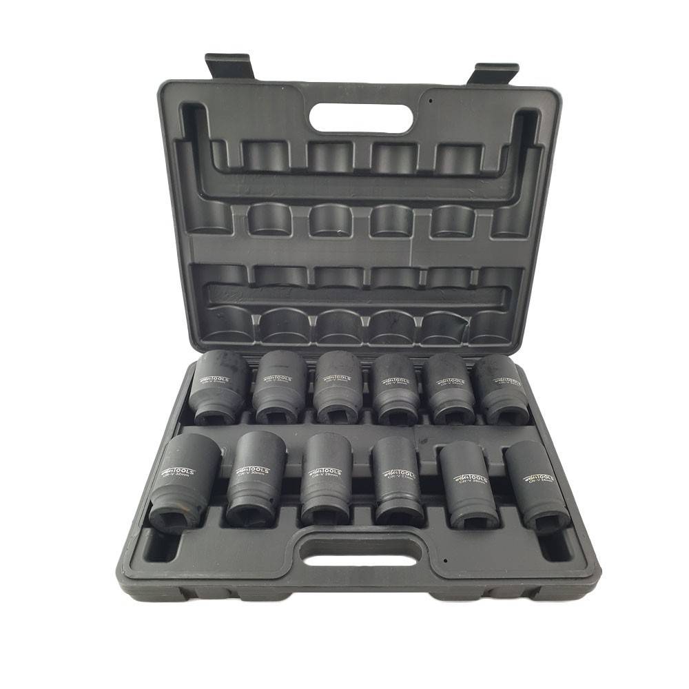 WEBER TOOLS 3/4'' Krachtdoppen set 12 delig (6-kant)-0