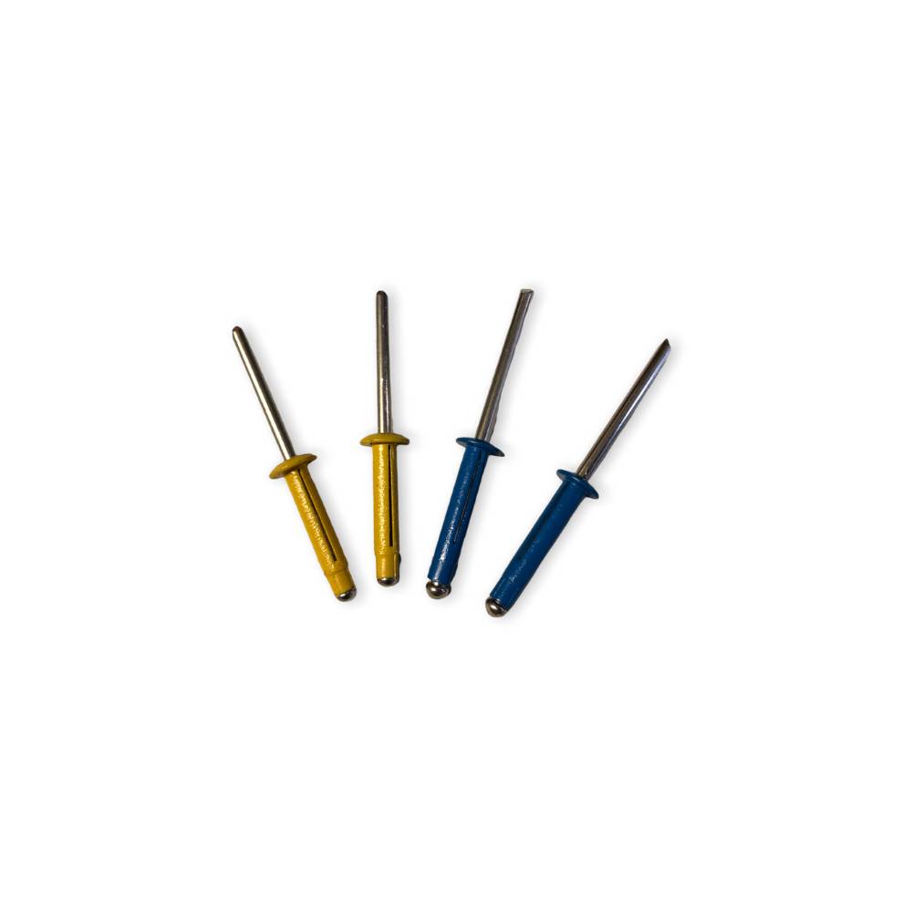 LB Tools Popnagels kentekenplaat geel en blauw aluminium (4 st)-0