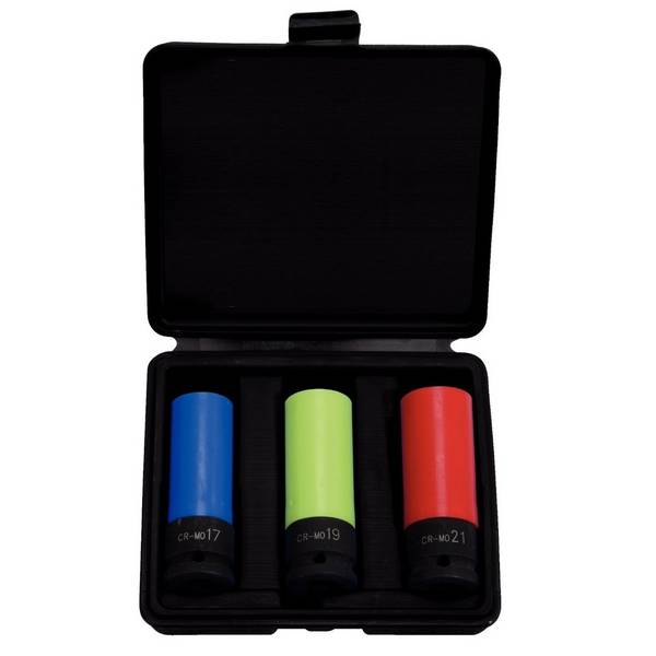 WEBER TOOLS 1/2" Krachtdoppen set voor wielen 17-19-21 mm