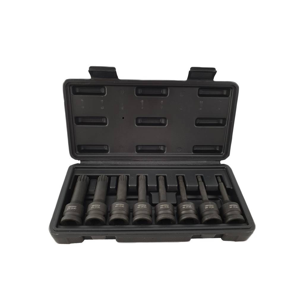 WEBER TOOLS 1/2'' Krachtdoppen set 8 delig (spline)-0