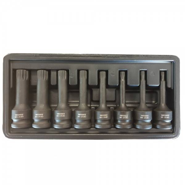 WEBER TOOLS 1/2'' Krachtdoppen set 8 delig (spline)-1