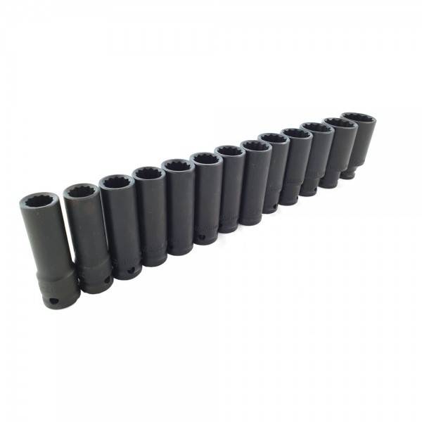 WEBER TOOLS 1/2'' Krachtdoppen set 13 delig (12-kant)-1
