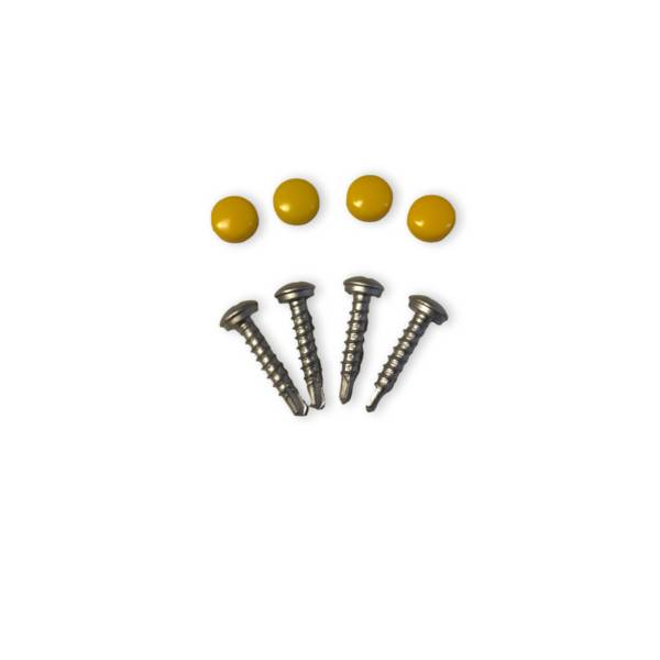 LB Tools Kentekenplaatschroeven set met gele dopjes