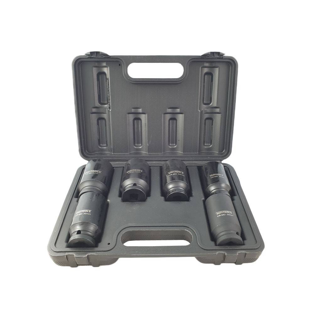 WEBER TOOLS 1/2'' Krachtdoppen set lang 12 kant (6-delig)-0