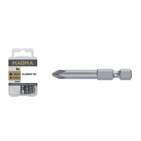 MAGNA 1/4" Krachtbit Philips bit PH3 HARD (5st)