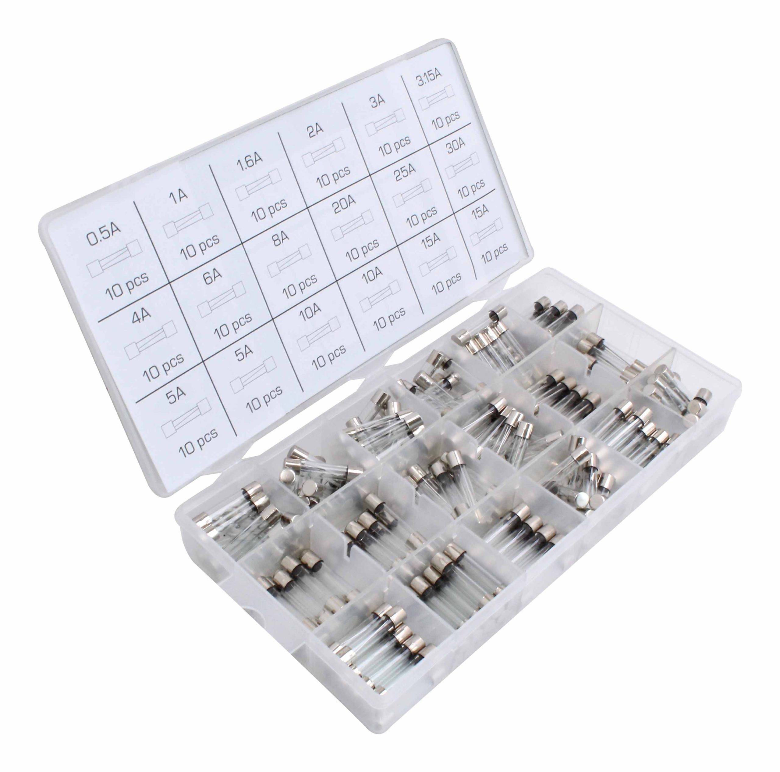 ASTA Assortiment glaszekeringen quick blow 6x30mm (180st)-0