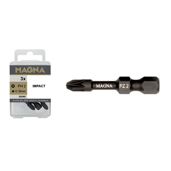 MAGNA 1/4" Hybrid impact bit Pozidriv PZ3 (3st)