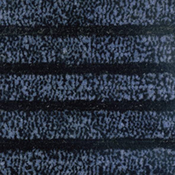 Een textuurpatroon met horizontale, donkere en lichte strepen in blauwtinten.