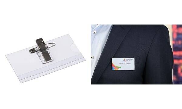 Badge Europel met clip en speld 75x40mm 24st-5