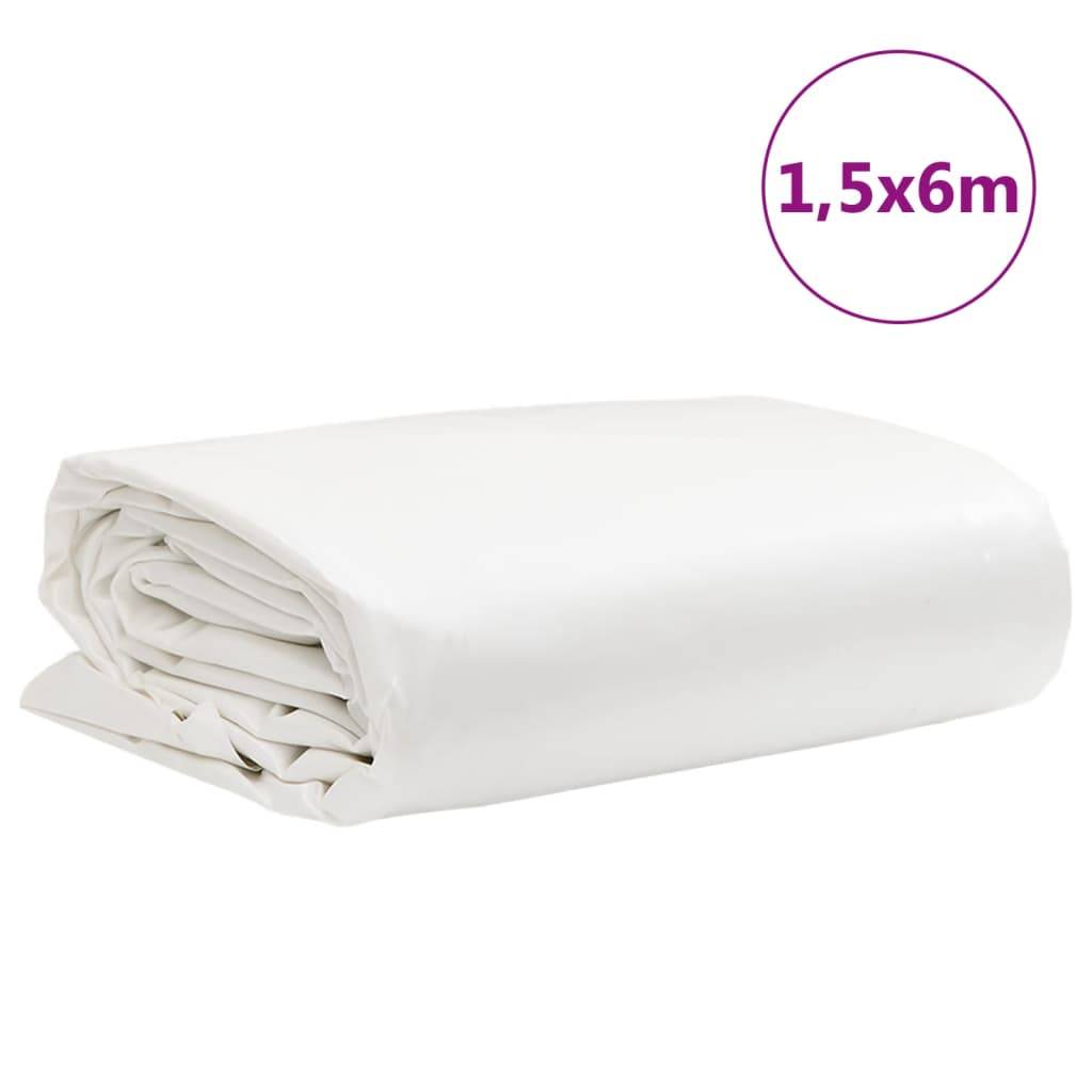 vidaXL - Dekzeil - 650 - g/m² - 1,5x6 - m - wit-2