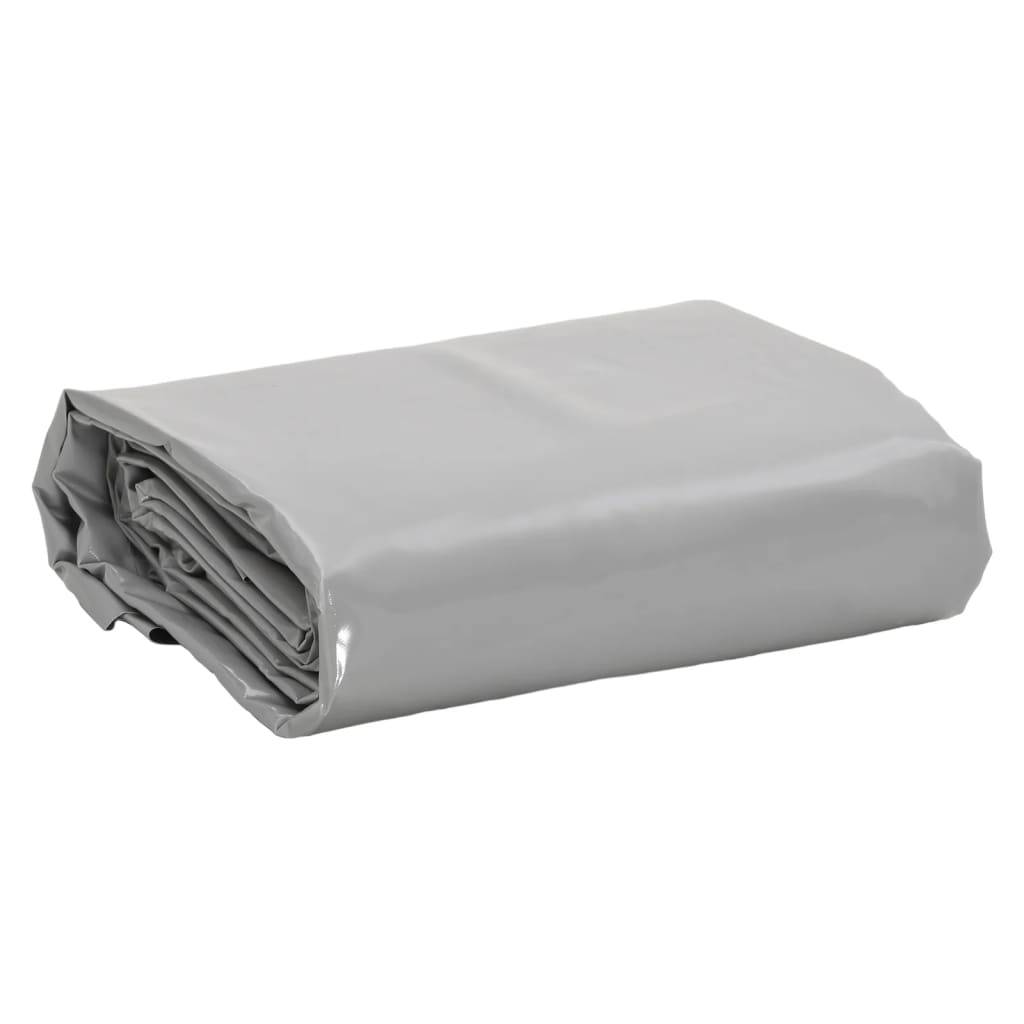 vidaXL - Dekzeil - 650 - g/m² - 3x3 - m - grijs-0