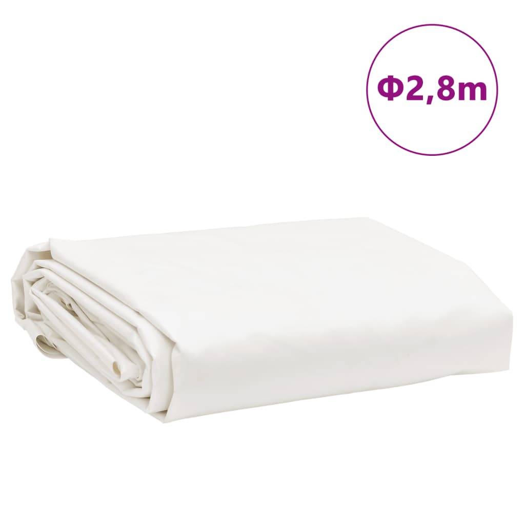 Vidaxl dekzeil 650 g m² ø 2,8 m wit 87210124027828721012402782-2