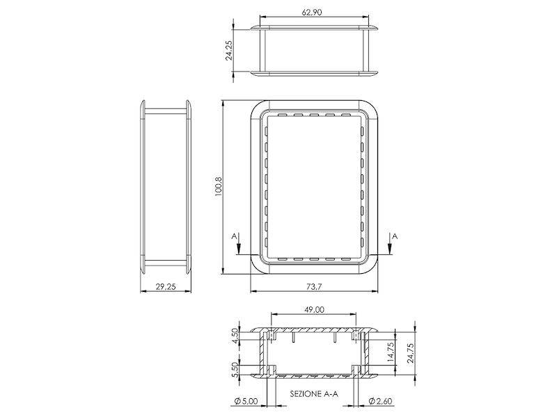 TEKO TEK-SBC.40 Behuizing: universeel; X: 73,7mm; Y: 100,8mm; Z: 29,2mm; wit - 1 stuk-1