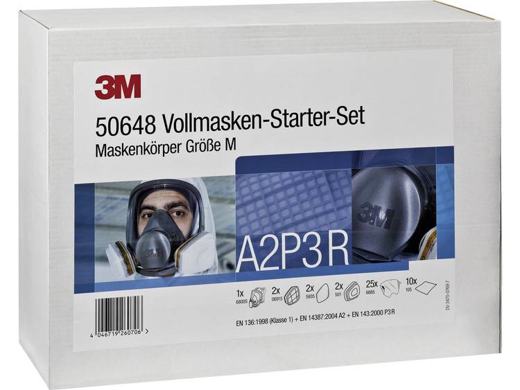 3M Volmasker starterset DE272919916 Filterklasse-beschermingsgraad: A2P3R 1 stuks