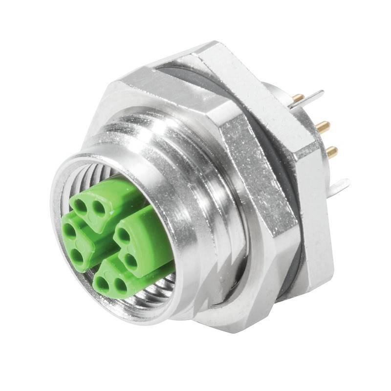 10 Stk. Weidmüller Stecker IE-PCBR-M12X-S-180