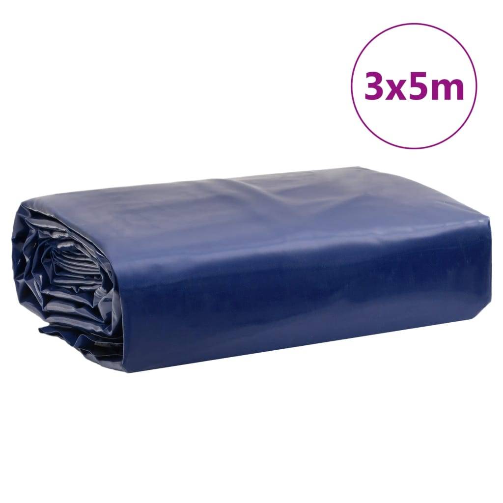 vidaXL - Dekzeil - 650 - g/m² - 3x5 - m - blauw-4