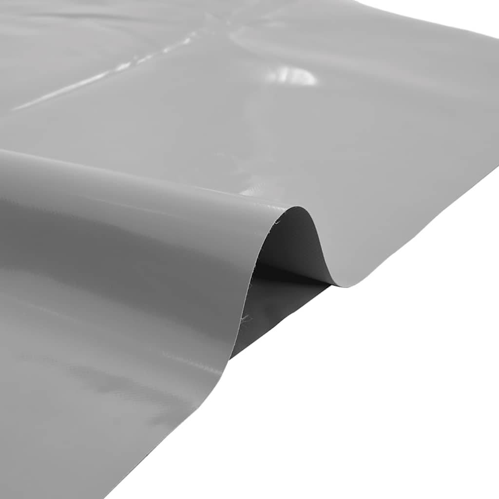 vidaXL - Dekzeil - 650 - g/m² - 4x4 - m - grijs-2