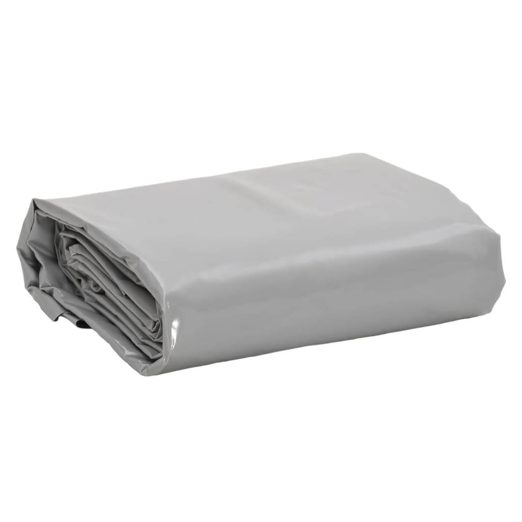 vidaXL - Dekzeil - 650 - g/m² - 1,5x10 - m - grijs-0