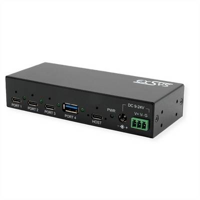 EXSYS EX-12293HMS 4-poorts USB 3.2 metalen HUB 3x C- en 1x A-poorten-0