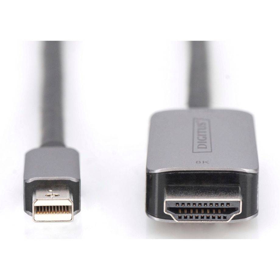 DIGITUS DisplayPort adapterkabel mini DP->HDMI St/St 8K 1,0m-1