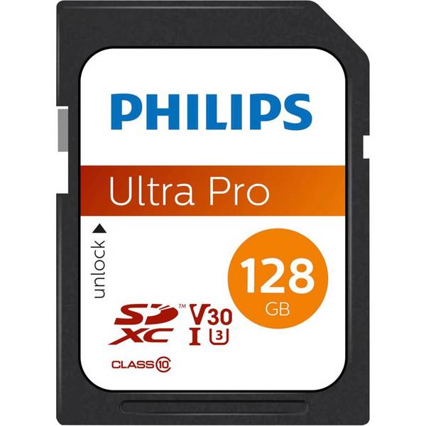Philips SDXC-kaart - 128 GB Klasse 10 UHS-I U3 V30 A1